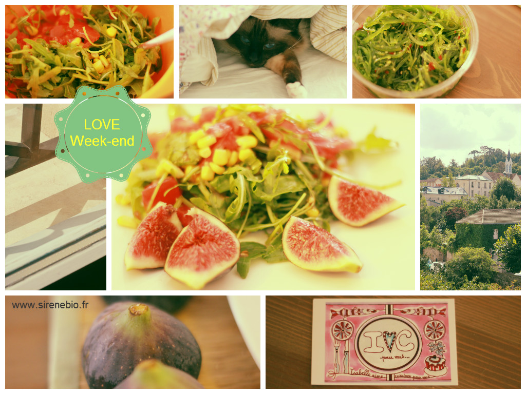 4 délicieuses figues bio (nos premières de l'année), un brin de soleil, ma salade d'algues préférée**, une jolie rencontre...