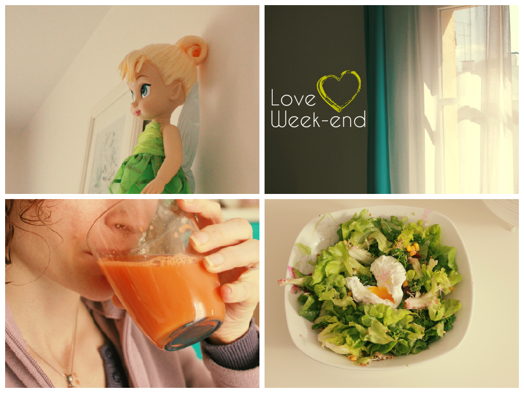 Soleil, jus de carottes, salade fraîcheur, Fée Clochette... I love Week-end !